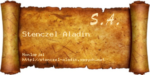 Stenczel Aladin névjegykártya